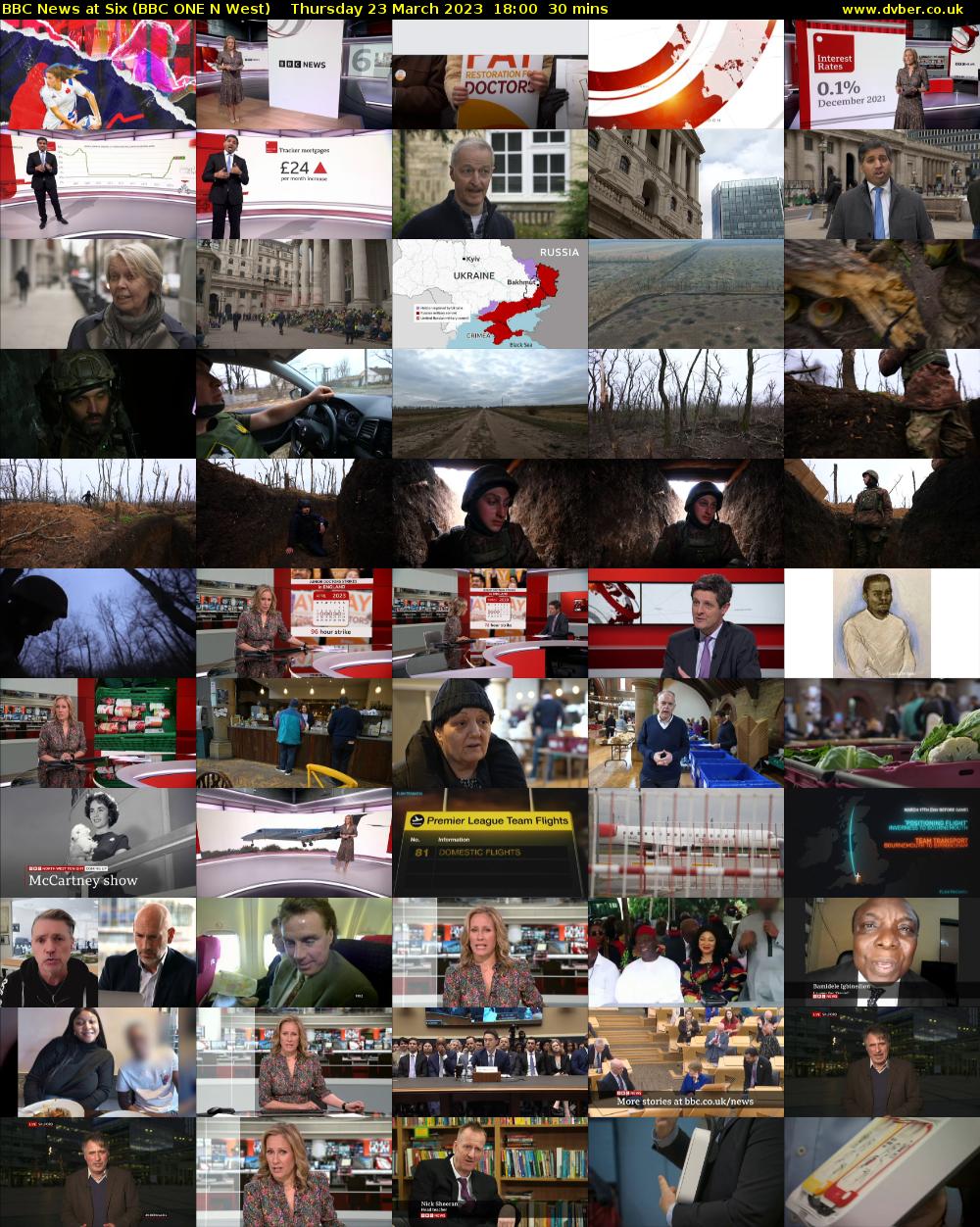 BBC News at Six (BBC ONE N West) Thursday 23 March 2023 18:00 - 18:30