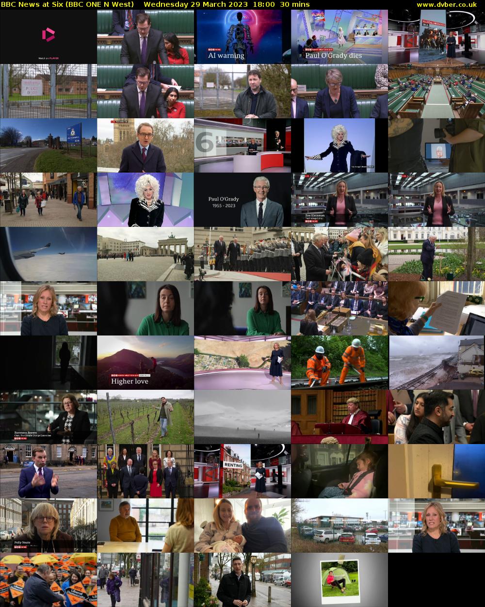 BBC News at Six (BBC ONE N West) Wednesday 29 March 2023 18:00 - 18:30