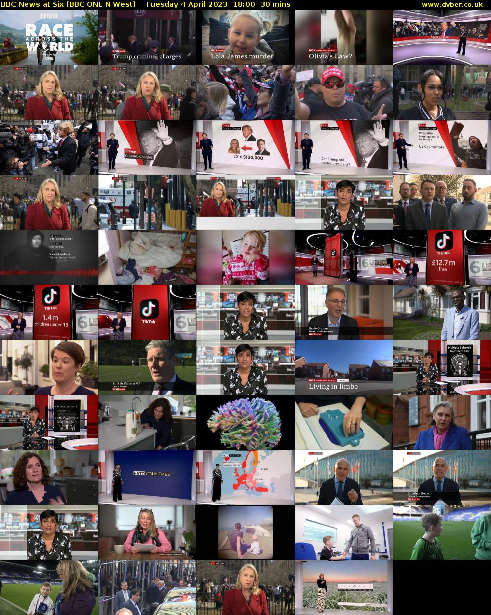 BBC News at Six (BBC ONE N West) Tuesday 4 April 2023 18:00 - 18:30