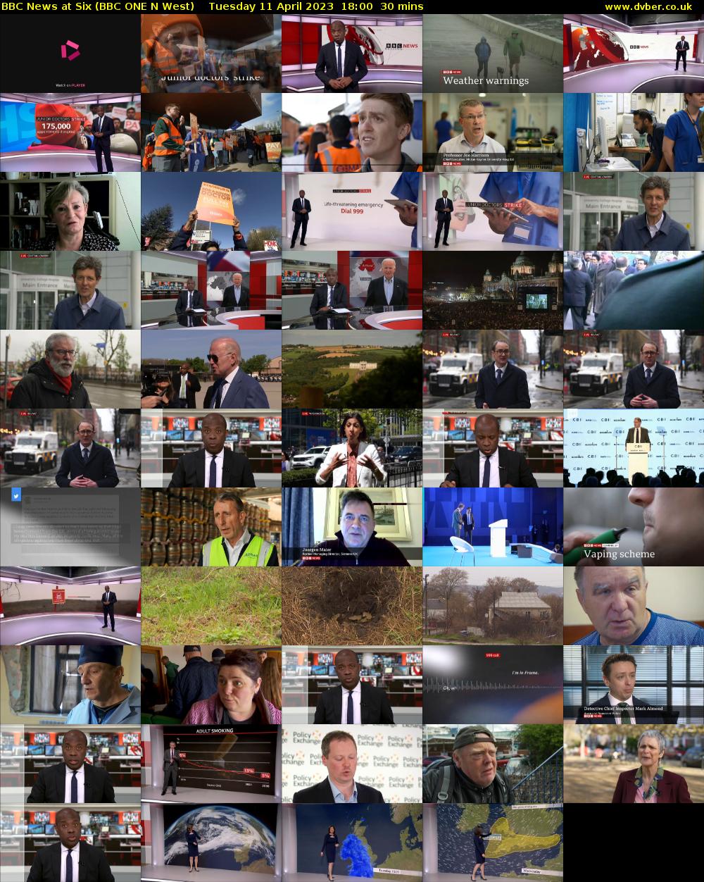 BBC News at Six (BBC ONE N West) Tuesday 11 April 2023 18:00 - 18:30