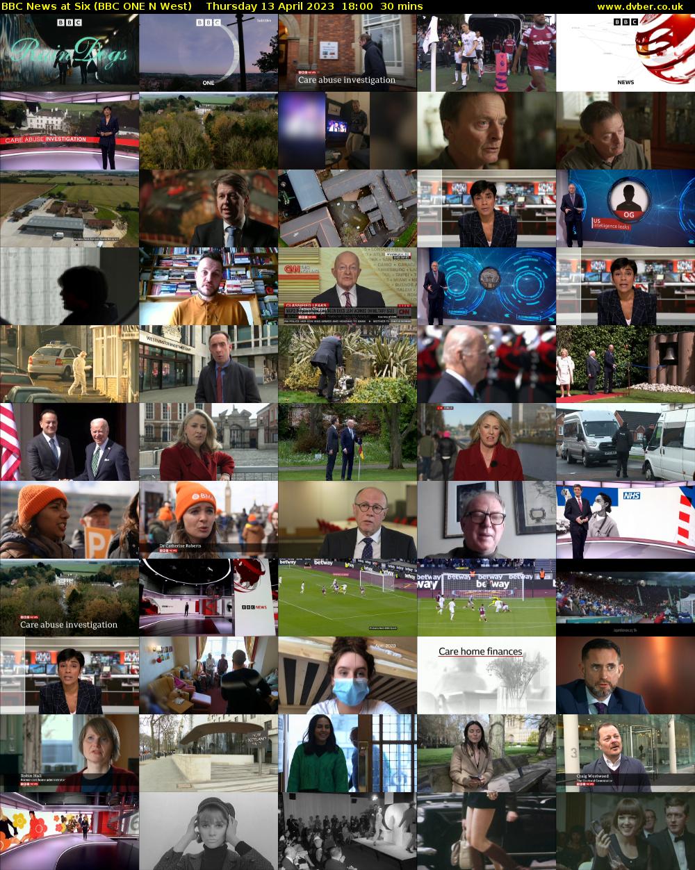 BBC News at Six (BBC ONE N West) Thursday 13 April 2023 18:00 - 18:30