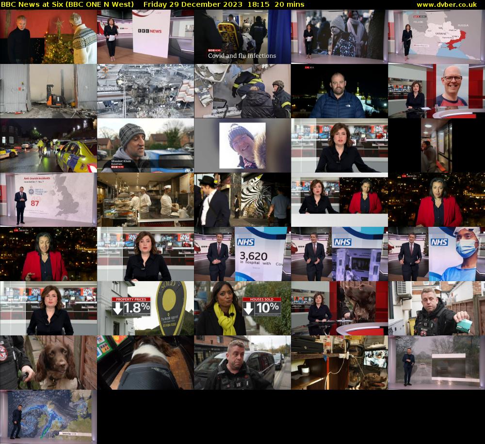 BBC News at Six (BBC ONE N West) Friday 29 December 2023 18:15 - 18:35