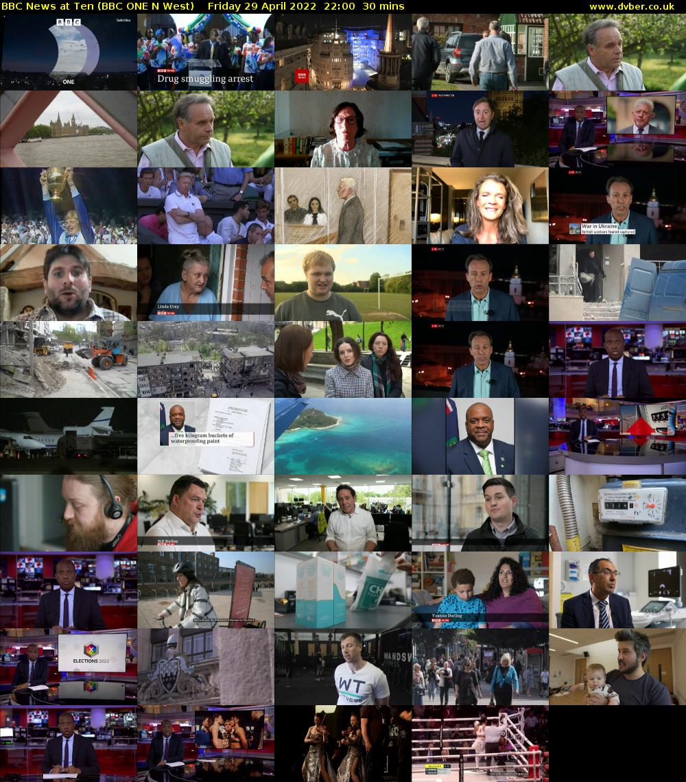 BBC News at Ten (BBC ONE N West) Friday 29 April 2022 22:00 - 22:30