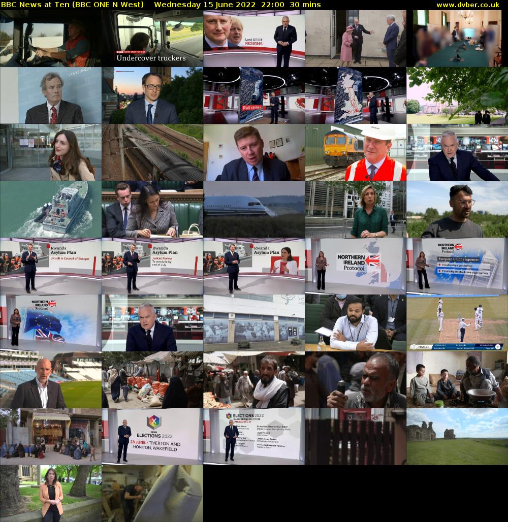 BBC News at Ten (BBC ONE N West) Wednesday 15 June 2022 22:00 - 22:30