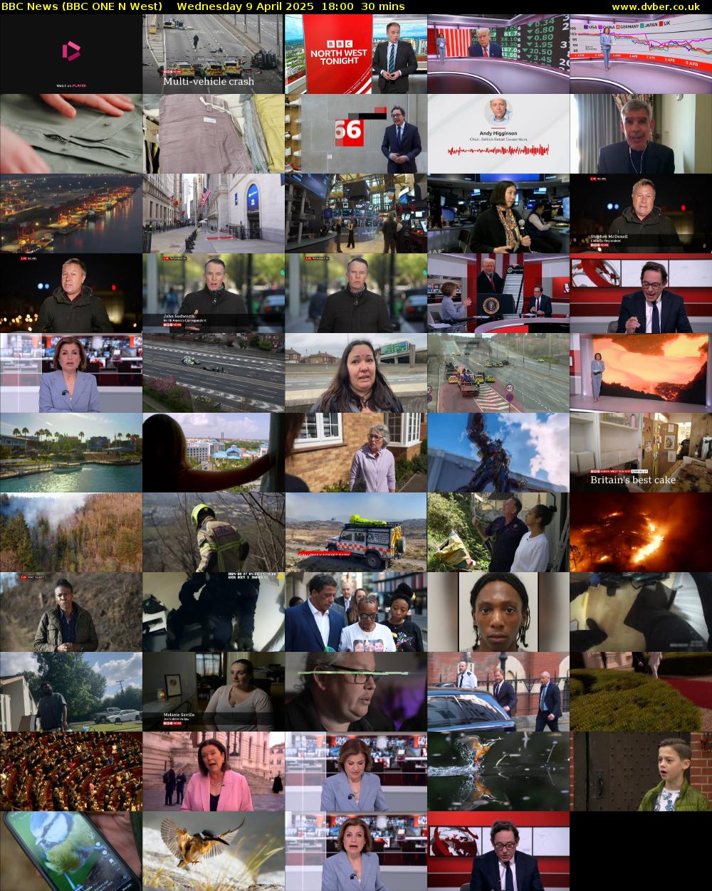 BBC News (BBC ONE N West) Wednesday 9 April 2025 18:00 - 18:30