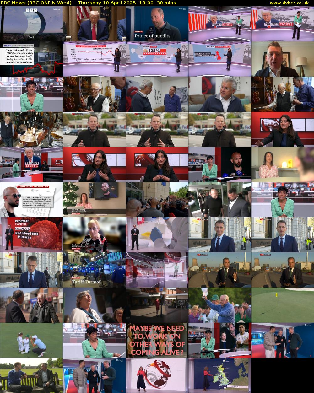 BBC News (BBC ONE N West) Thursday 10 April 2025 18:00 - 18:30