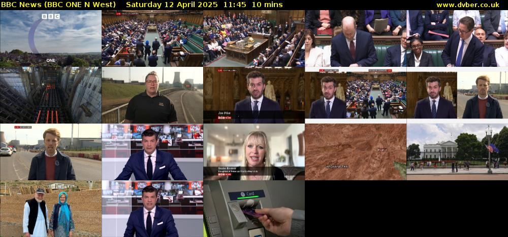 BBC News (BBC ONE N West) Saturday 12 April 2025 11:45 - 11:55