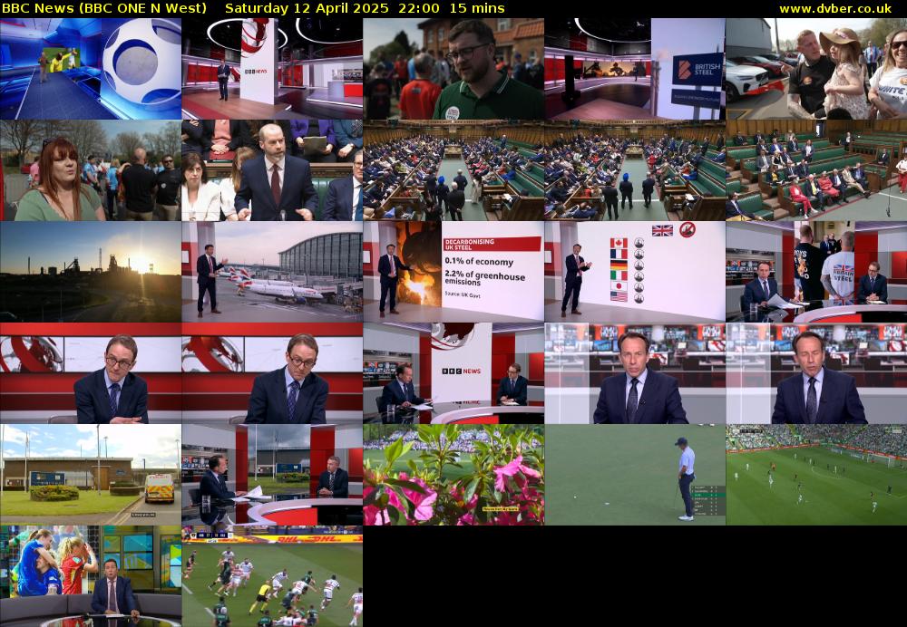 BBC News (BBC ONE N West) Saturday 12 April 2025 22:00 - 22:15