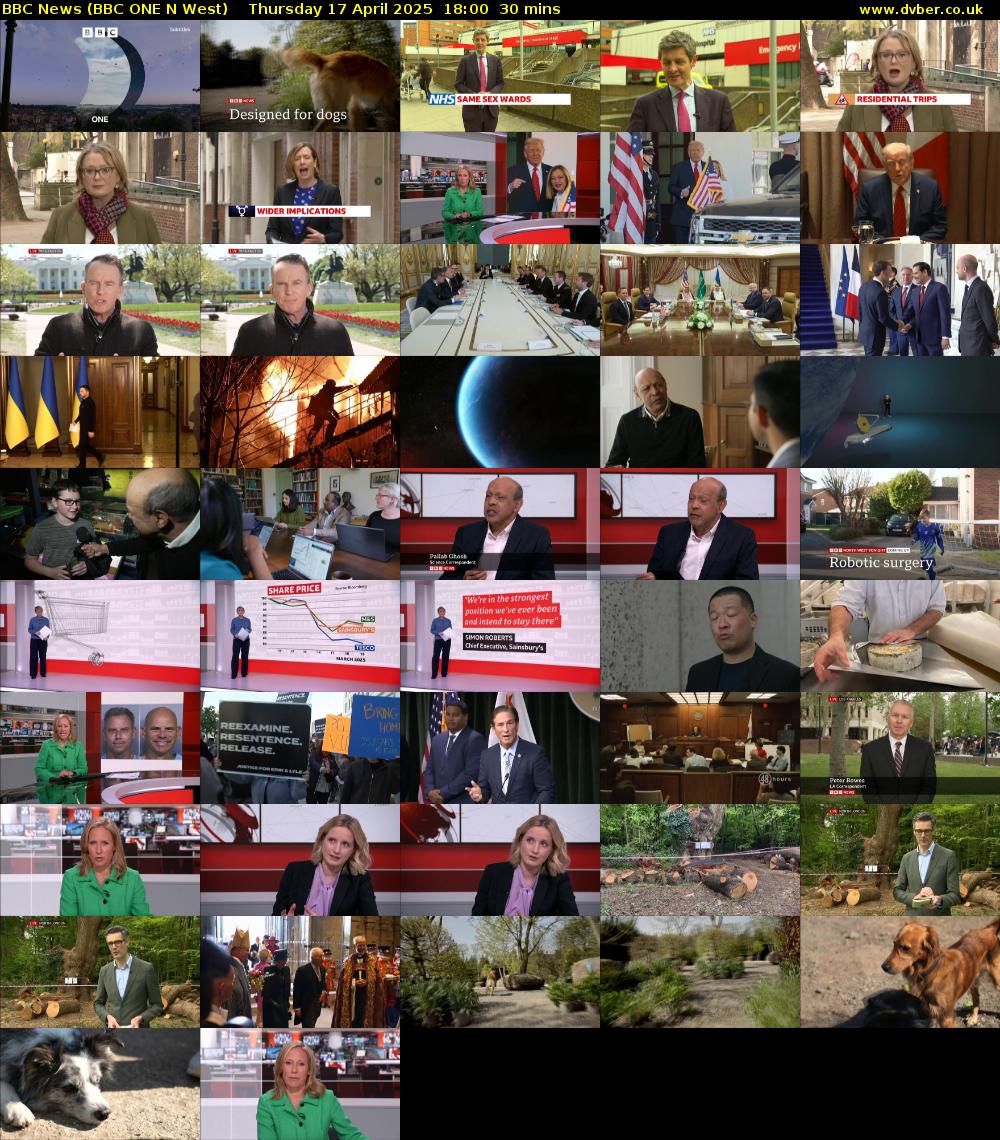 BBC News (BBC ONE N West) Thursday 17 April 2025 18:00 - 18:30