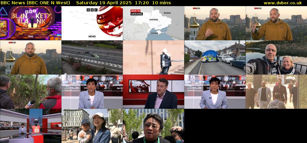 BBC News (BBC ONE N West) Saturday 19 April 2025 17:20 - 17:30