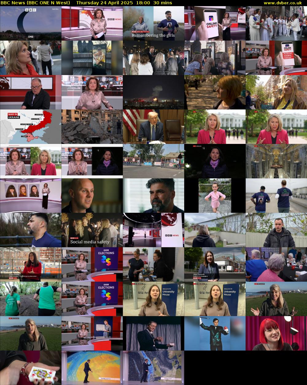 BBC News (BBC ONE N West) Thursday 24 April 2025 18:00 - 18:30