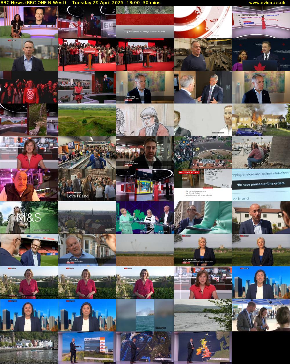 BBC News (BBC ONE N West) Tuesday 29 April 2025 18:00 - 18:30