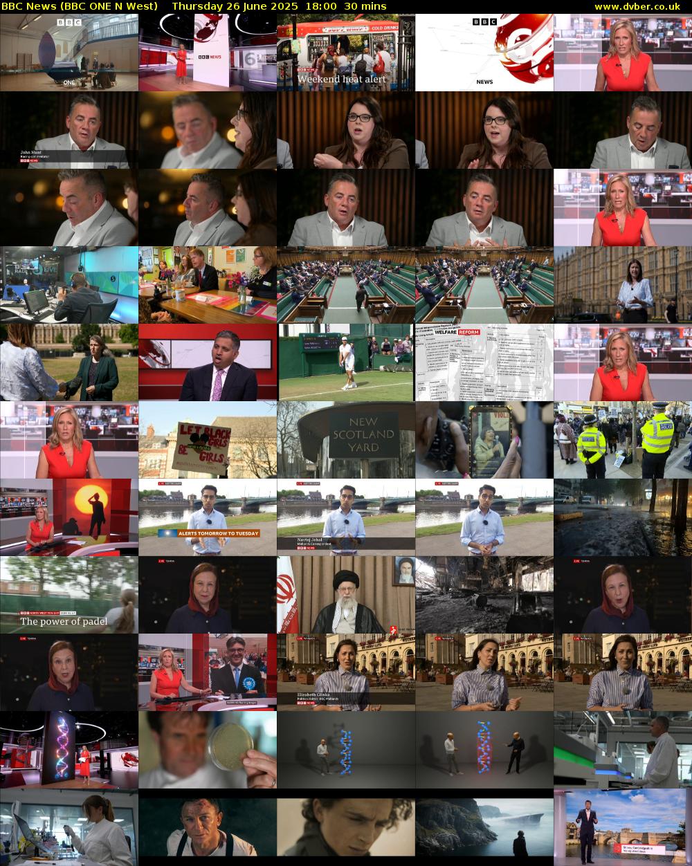 BBC News (BBC ONE N West) Thursday 26 June 2025 18:00 - 18:30