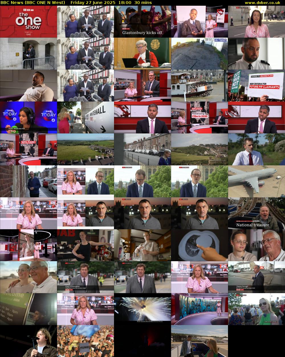 BBC News (BBC ONE N West) Friday 27 June 2025 18:00 - 18:30