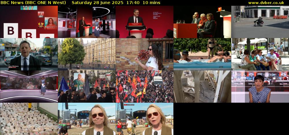 BBC News (BBC ONE N West) Saturday 28 June 2025 17:40 - 17:50