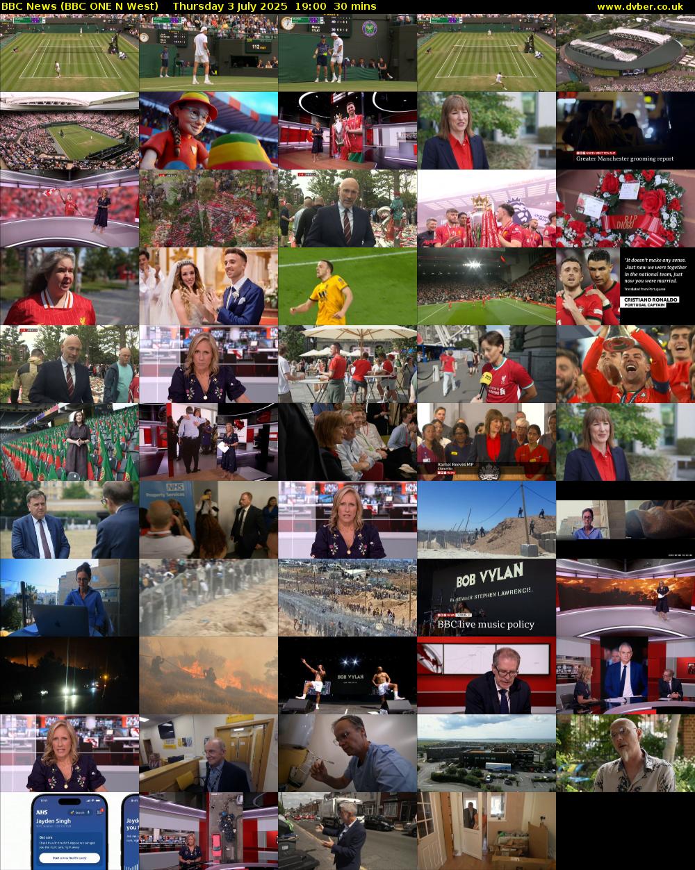 BBC News (BBC ONE N West) Thursday 3 July 2025 19:00 - 19:30