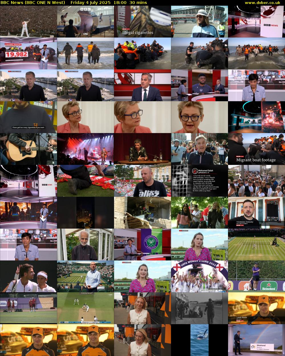 BBC News (BBC ONE N West) Friday 4 July 2025 18:00 - 18:30