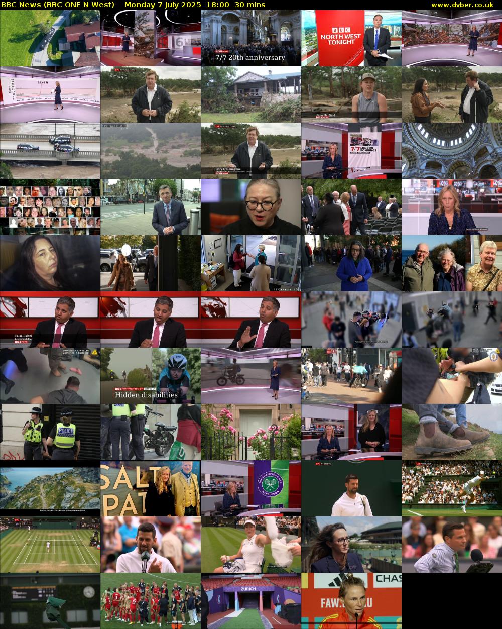BBC News (BBC ONE N West) Monday 7 July 2025 18:00 - 18:30
