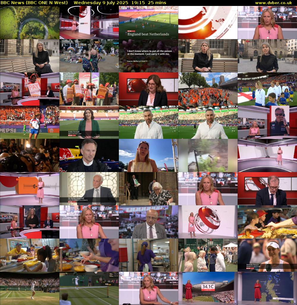 BBC News (BBC ONE N West) Wednesday 9 July 2025 19:15 - 19:40