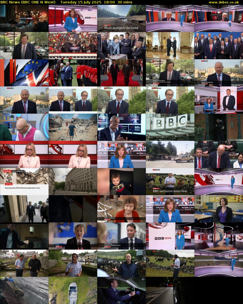 BBC News (BBC ONE N West) Tuesday 15 July 2025 18:00 - 18:30