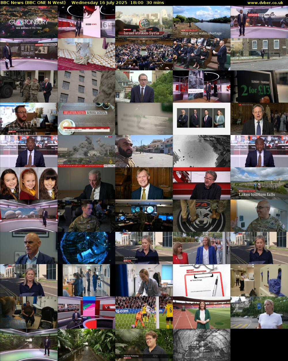 BBC News (BBC ONE N West) Wednesday 16 July 2025 18:00 - 18:30