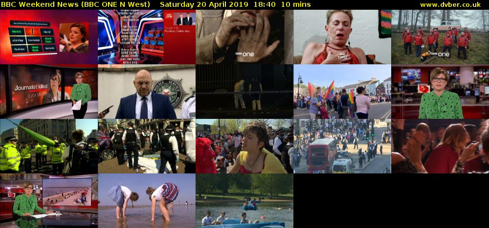 BBC Weekend News (BBC ONE N West) Saturday 20 April 2019 18:40 - 18:50