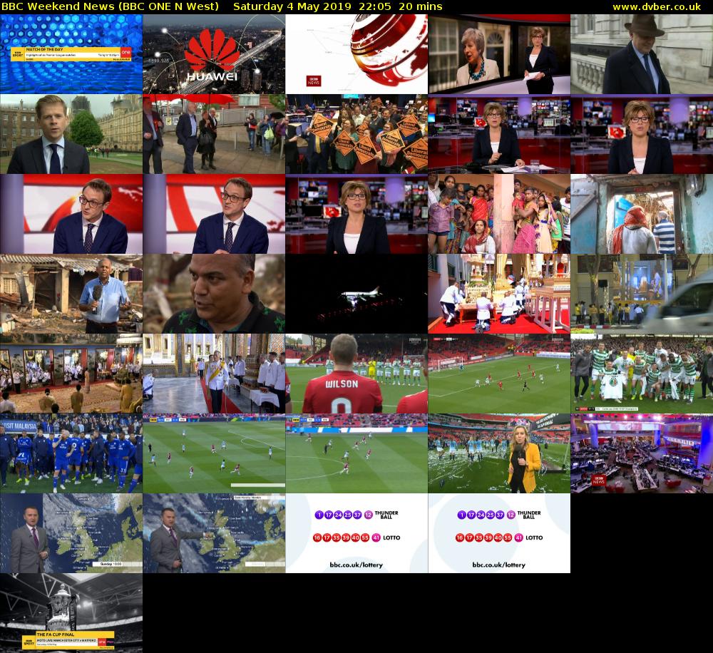 BBC Weekend News (BBC ONE N West) Saturday 4 May 2019 22:05 - 22:25