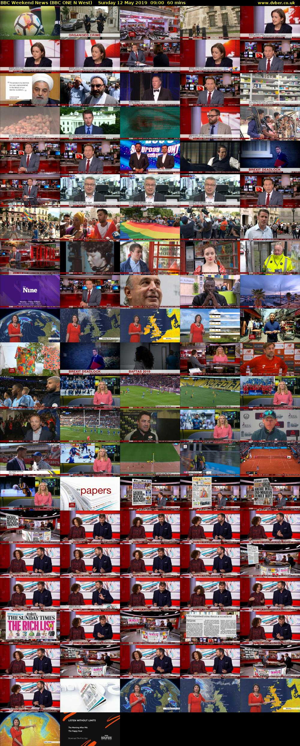 BBC Weekend News (BBC ONE N West) Sunday 12 May 2019 09:00 - 10:00