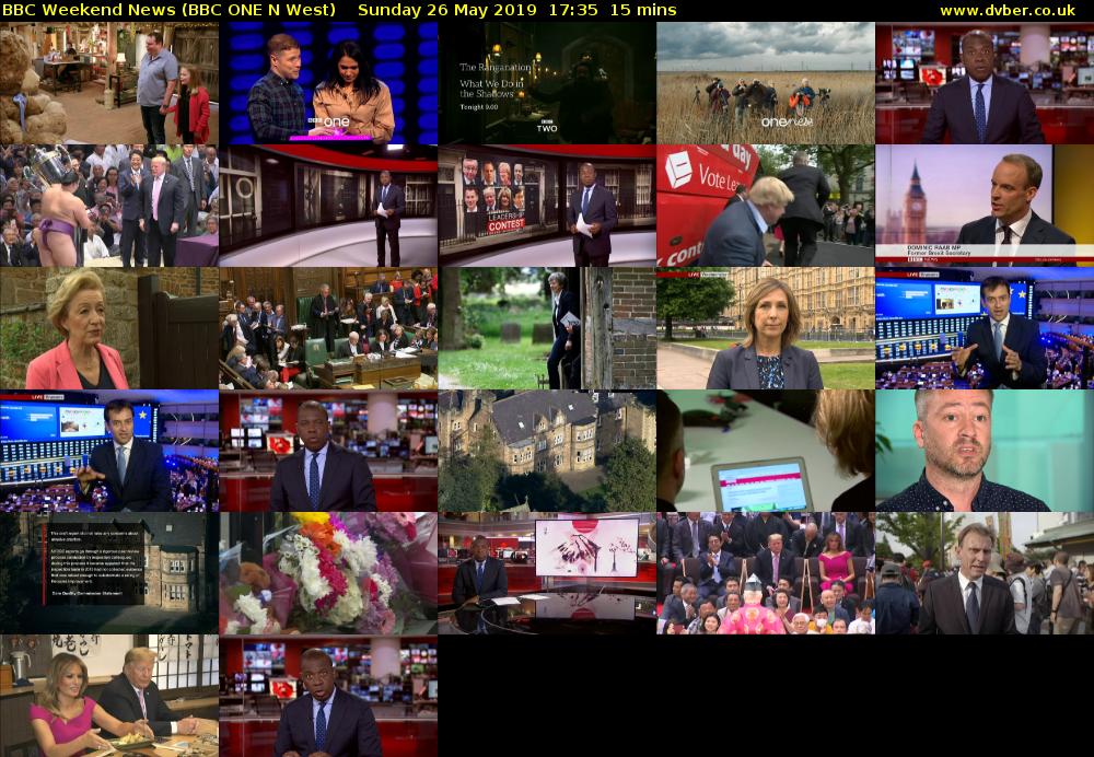 BBC Weekend News (BBC ONE N West) Sunday 26 May 2019 17:35 - 17:50