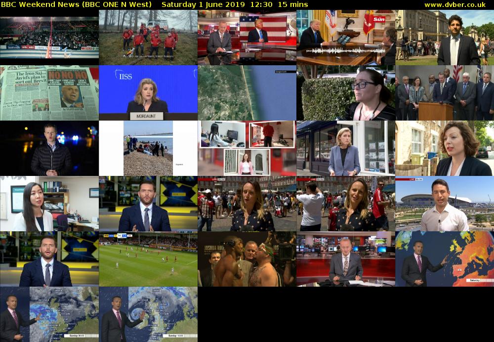 BBC Weekend News (BBC ONE N West) Saturday 1 June 2019 12:30 - 12:45