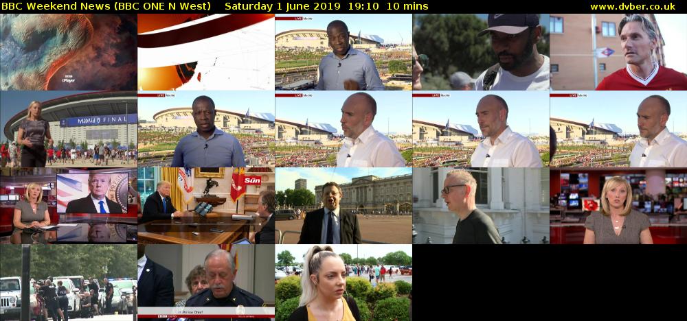 BBC Weekend News (BBC ONE N West) Saturday 1 June 2019 19:10 - 19:20