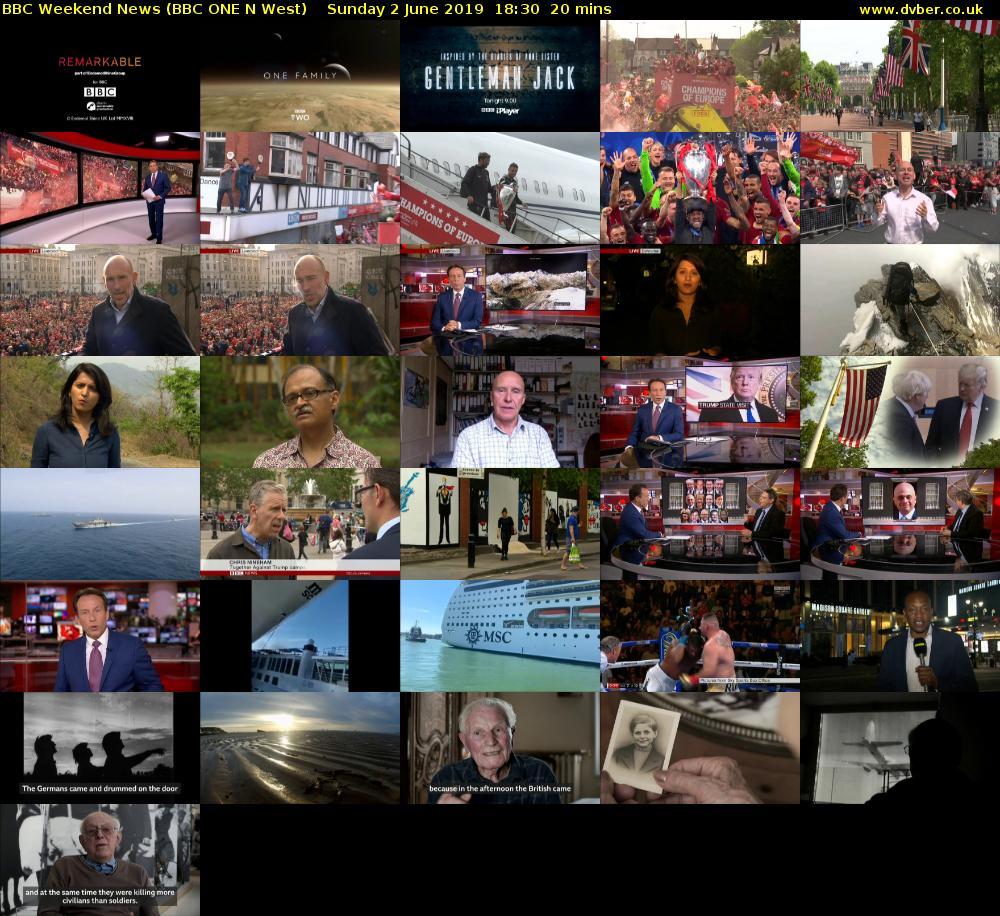 BBC Weekend News (BBC ONE N West) Sunday 2 June 2019 18:30 - 18:50
