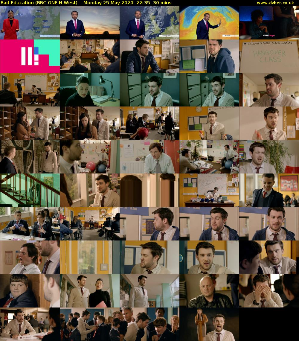 Bad Education (BBC ONE N West) Monday 25 May 2020 22:35 - 23:05