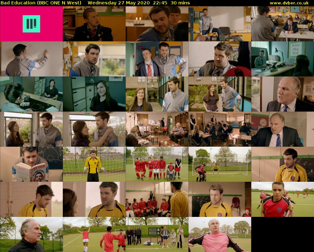 Bad Education (BBC ONE N West) Wednesday 27 May 2020 22:45 - 23:15