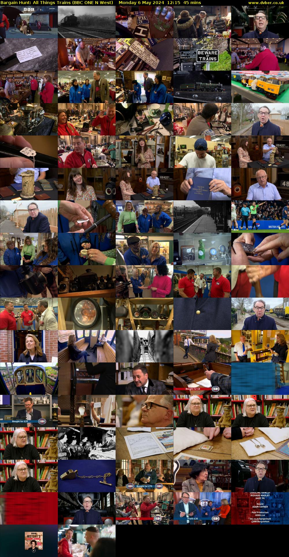 Bargain Hunt: All Things Trains (BBC ONE N West) Monday 6 May 2024 12:15 - 13:00