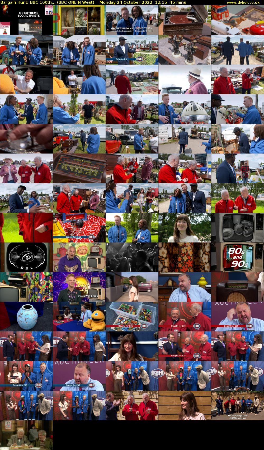 Bargain Hunt: BBC 100th... (BBC ONE N West) Monday 24 October 2022 12:15 - 13:00