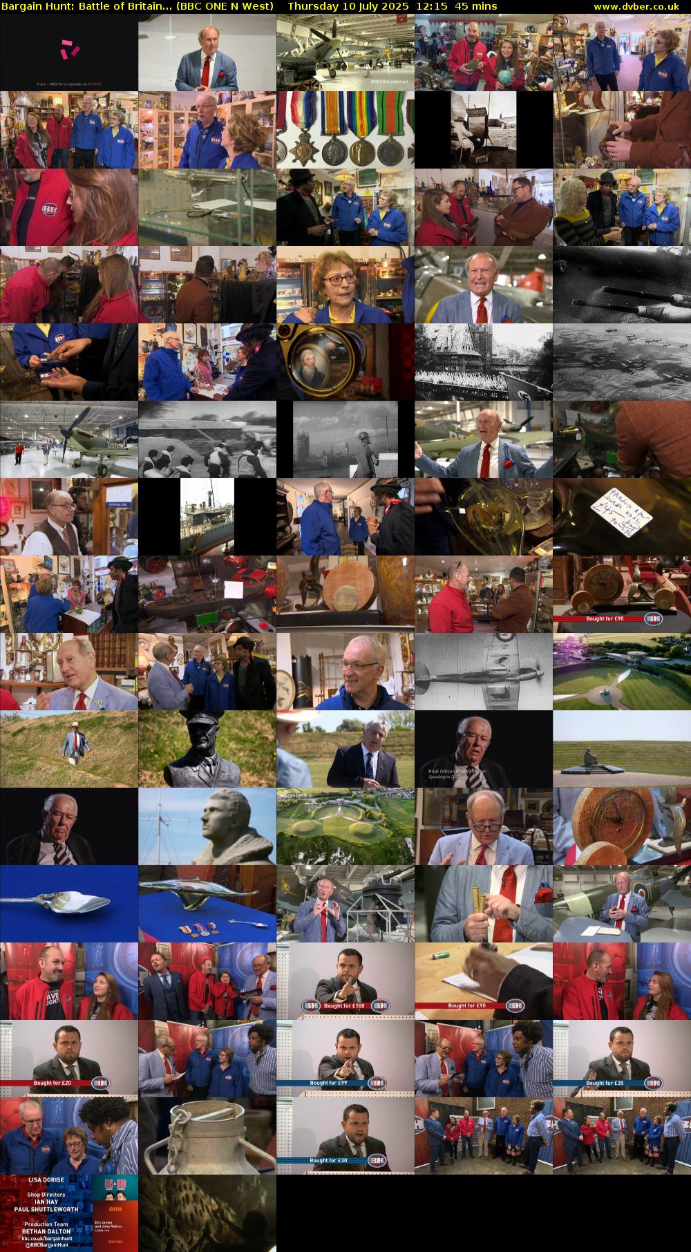 Bargain Hunt: Battle of Britain... (BBC ONE N West) Thursday 10 July 2025 12:15 - 13:00