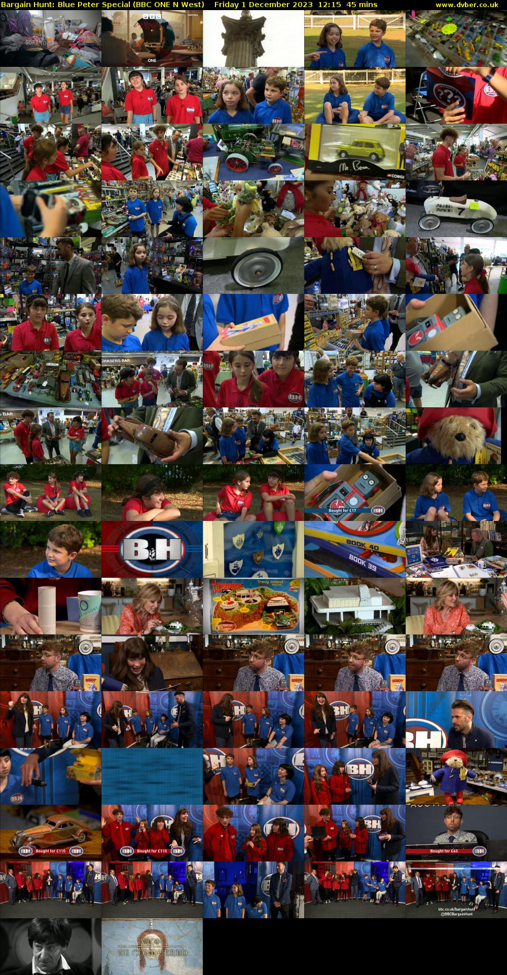 Bargain Hunt: Blue Peter Special (BBC ONE N West) Friday 1 December 2023 12:15 - 13:00