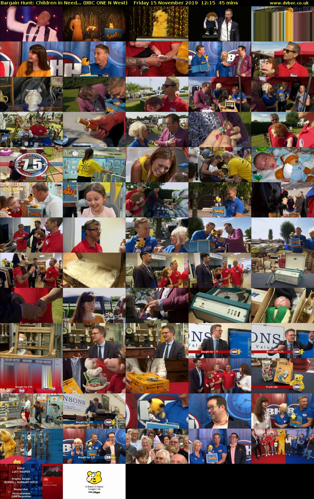 Bargain Hunt: Children in Need... (BBC ONE N West) Friday 15 November 2019 12:15 - 13:00
