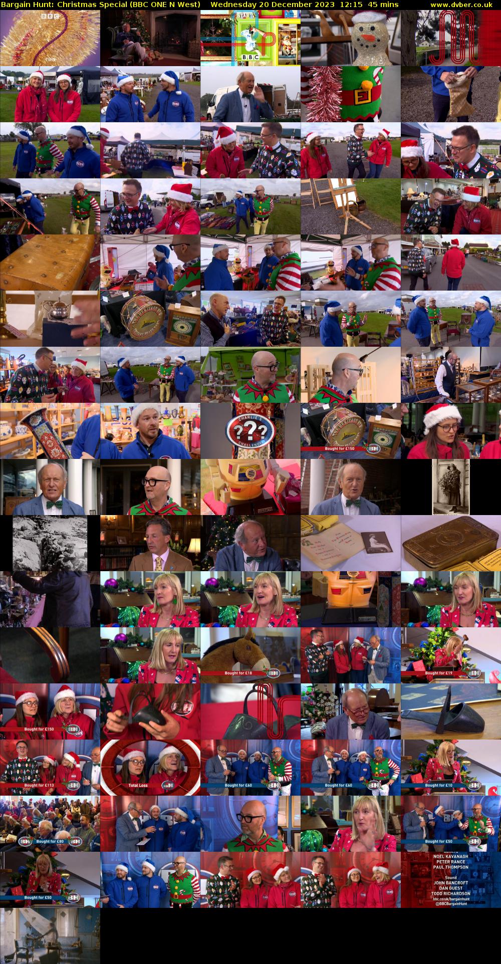 Bargain Hunt: Christmas Special (BBC ONE N West) Wednesday 20 December 2023 12:15 - 13:00