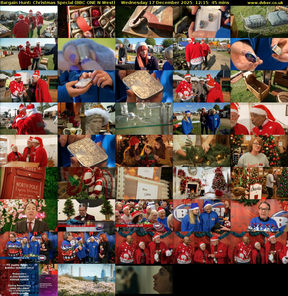 Bargain Hunt: Christmas Special (BBC ONE N West) Wednesday 17 December 2025 12:15 - 13:00