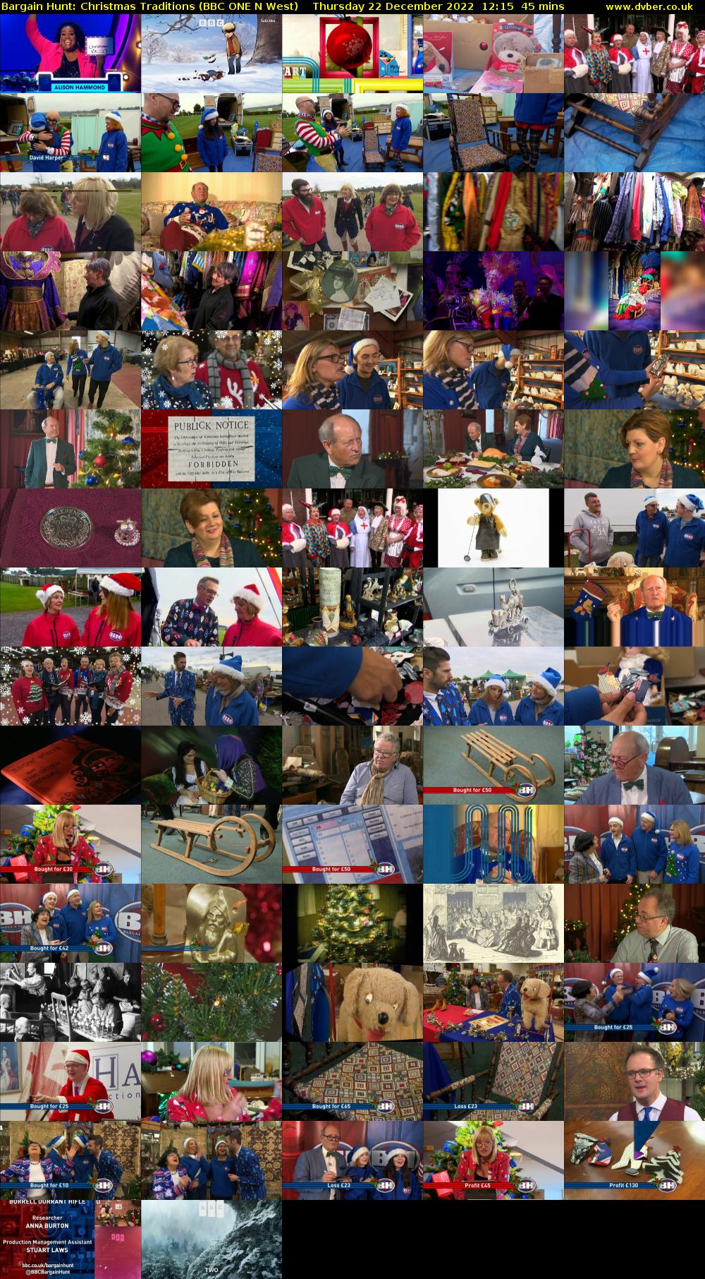 Bargain Hunt: Christmas Traditions (BBC ONE N West) Thursday 22 December 2022 12:15 - 13:00