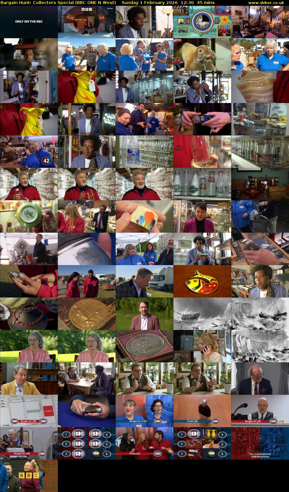 Bargain Hunt: Collectors Special (BBC ONE N West) Sunday 1 February 2026 12:30 - 13:15