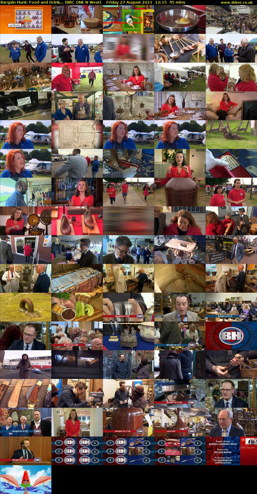 Bargain Hunt: Food and Drink... (BBC ONE N West) Friday 27 August 2021 12:15 - 13:00