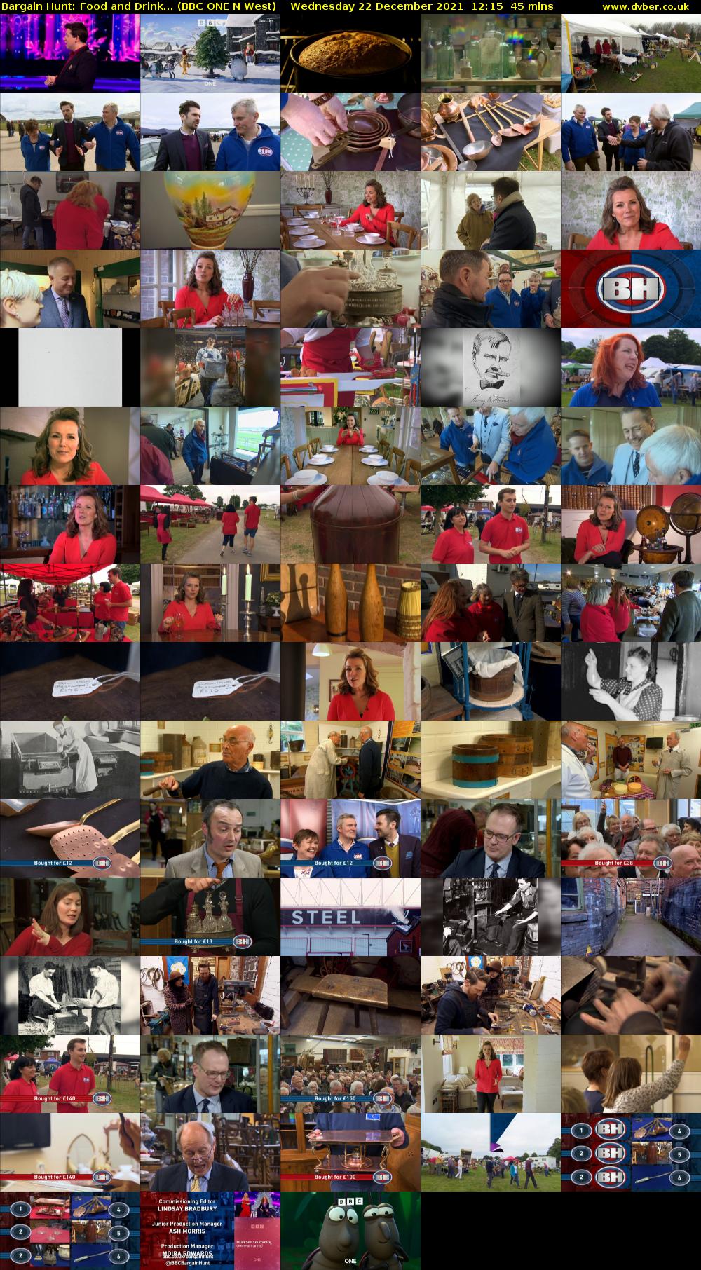 Bargain Hunt: Food and Drink... (BBC ONE N West) Wednesday 22 December 2021 12:15 - 13:00
