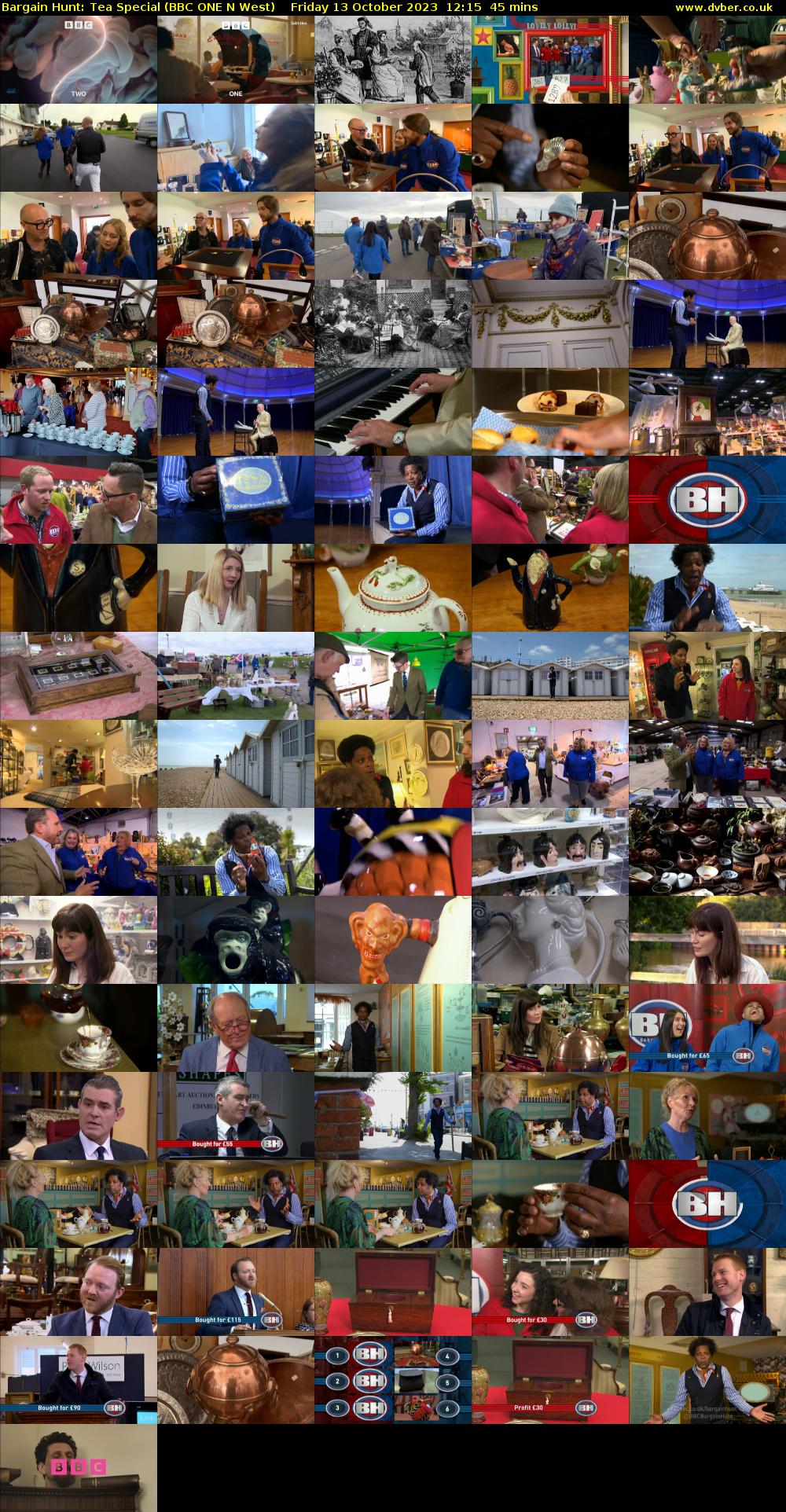 Bargain Hunt: Tea Special (BBC ONE N West) Friday 13 October 2023 12:15 - 13:00