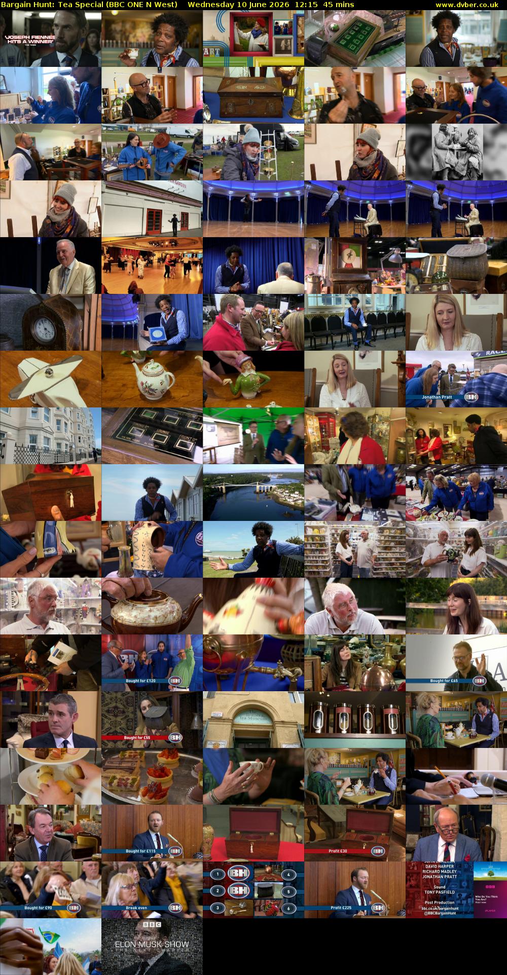 Bargain Hunt: Tea Special (BBC ONE N West) Wednesday 10 June 2026 12:15 - 13:00