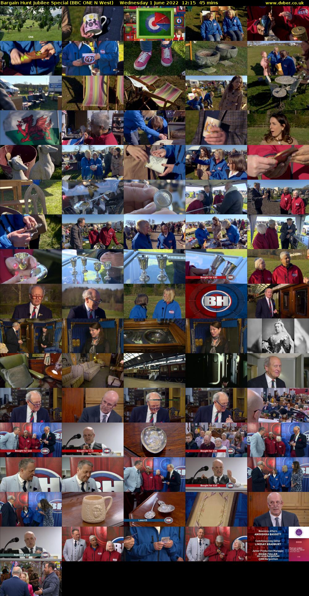 Bargain Hunt Jubilee Special (BBC ONE N West) Wednesday 1 June 2022 12:15 - 13:00