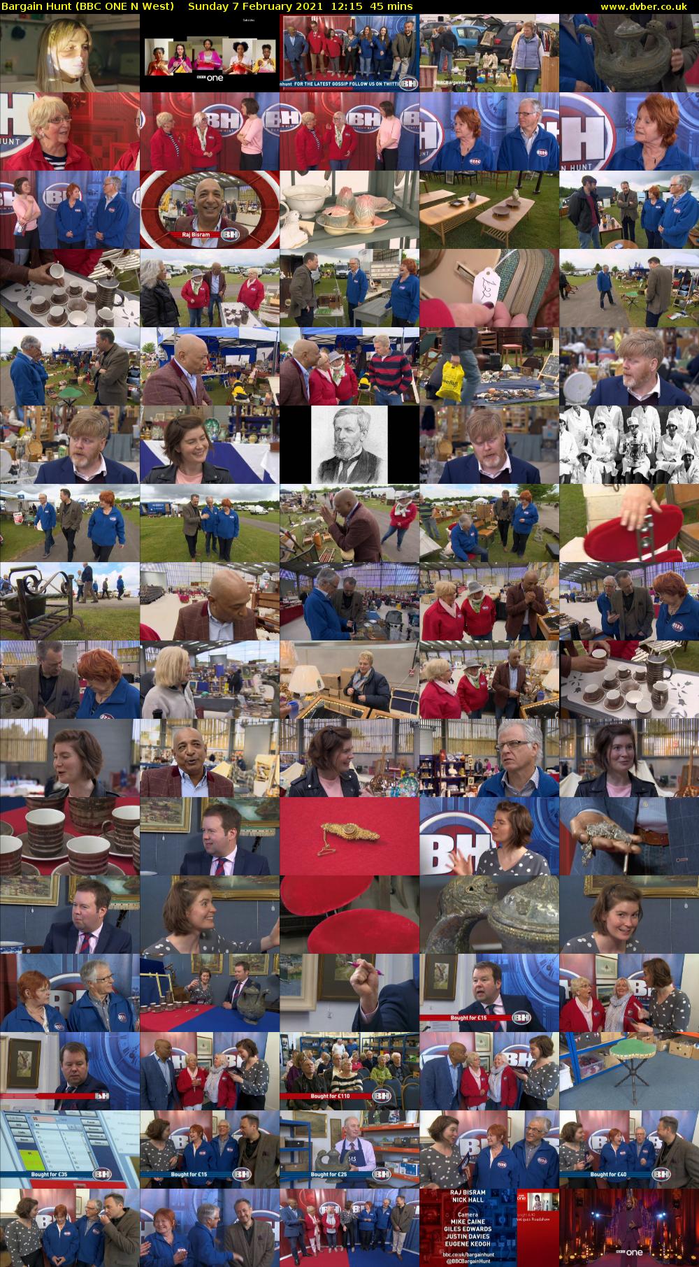 Bargain Hunt (BBC ONE N West) Sunday 7 February 2021 12:15 - 13:00