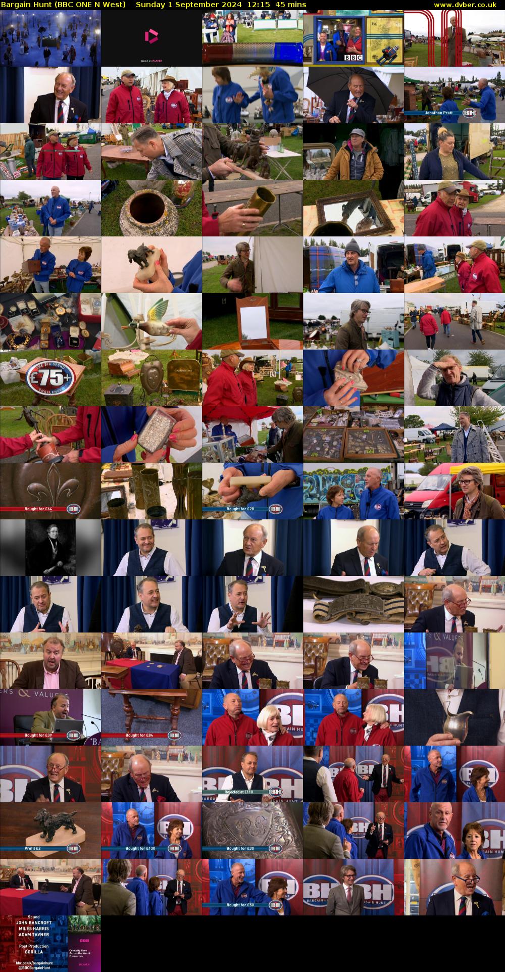 Bargain Hunt (BBC ONE N West) Sunday 1 September 2024 12:15 - 13:00